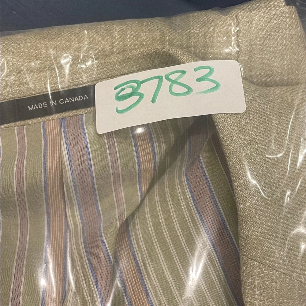 Carroll & Co Men’s 44 Tall light green bamboo sports coat suit jacket summer